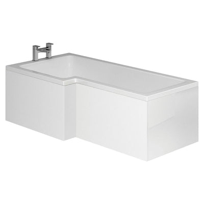 Harmony White Acrylic L-Shape Front Bath Panel - 1700mm