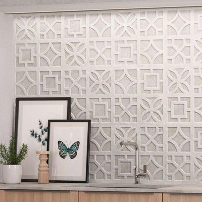 Garden Grove Avra Blanco Textured Ceramic Tile - 1200x400mm