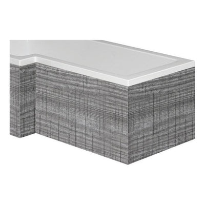 Veto Grey Ash L-Shaped End Bath Panel - 700mm