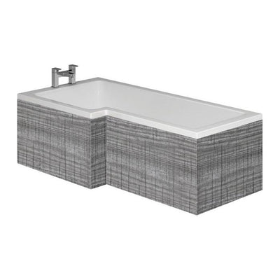 Veto Grey Ash L-Shaped Front Bath Panel - 1700mm