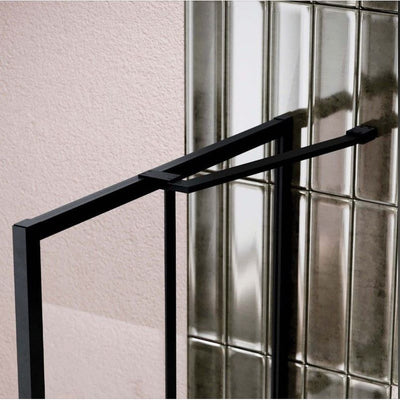 Hopper Black Shower Screen Angled Support Bar - 480mm