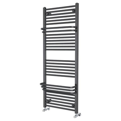 Kentucky 1400 x 550mm Heated Towel Rail with Hangers – Anthracite