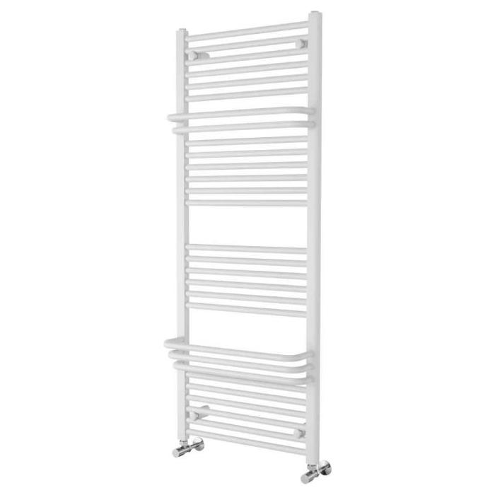 Kentucky 1400 x 550mm Heated Towel Rail with Hangers – White