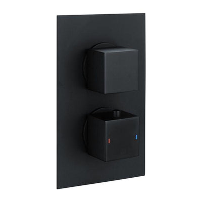 Liberty Single Outlet Square Concealed Valve – Matt Black