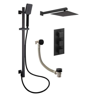 Liberty Square Triple Outlet Shower Pack - Black