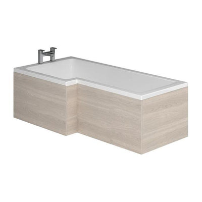 Veto Light Elm L-Shaped Front Bath Panel - 1700mm