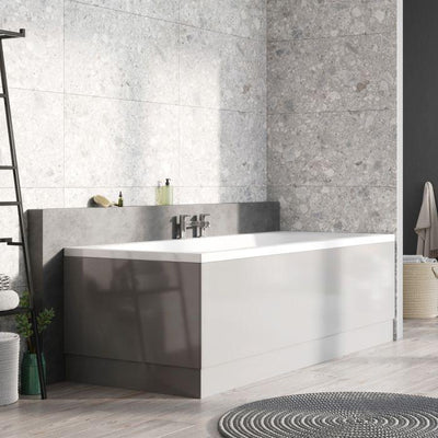 Light Grey Gloss End Bath Panel - 700mm-750mm-800mm