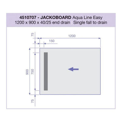 Linear Wetroom Tray 1200 x 900mm