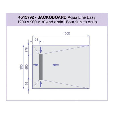 Linear Wetroom Tray 1200x900mm