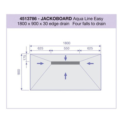 Linear Wetroom Tray 1800 x 900mm