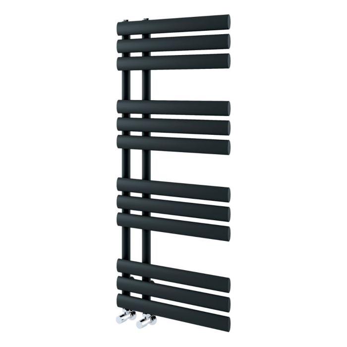 Louisiana Black Designer Heated Towel Rail - 1130x500mm