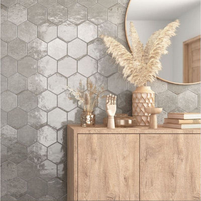 Las Vegas Grey Porcelain Hexagon Tile – 150x130mm