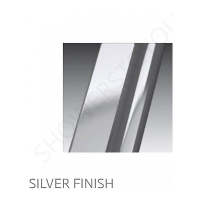 Novellini Aurora 5 Fixed Panel 700mm Bath Screen White-Silver-Chrome