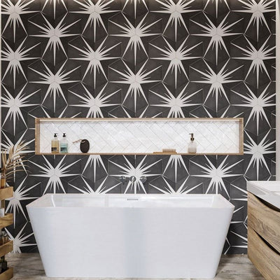 Buckinghamshire Hex Matt Marengo Hexagon Porcelain Tile - 198x228mm
