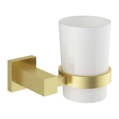 Maryland Ceramic Tumbler and Brushed Gold Holder