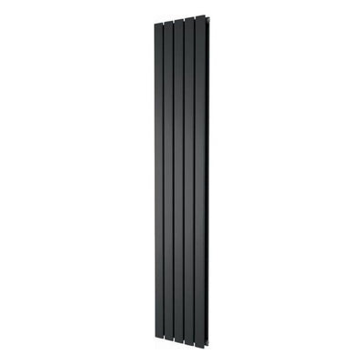Michigan Black Double Vertical Flat Panel Radiator - 1800x340mm