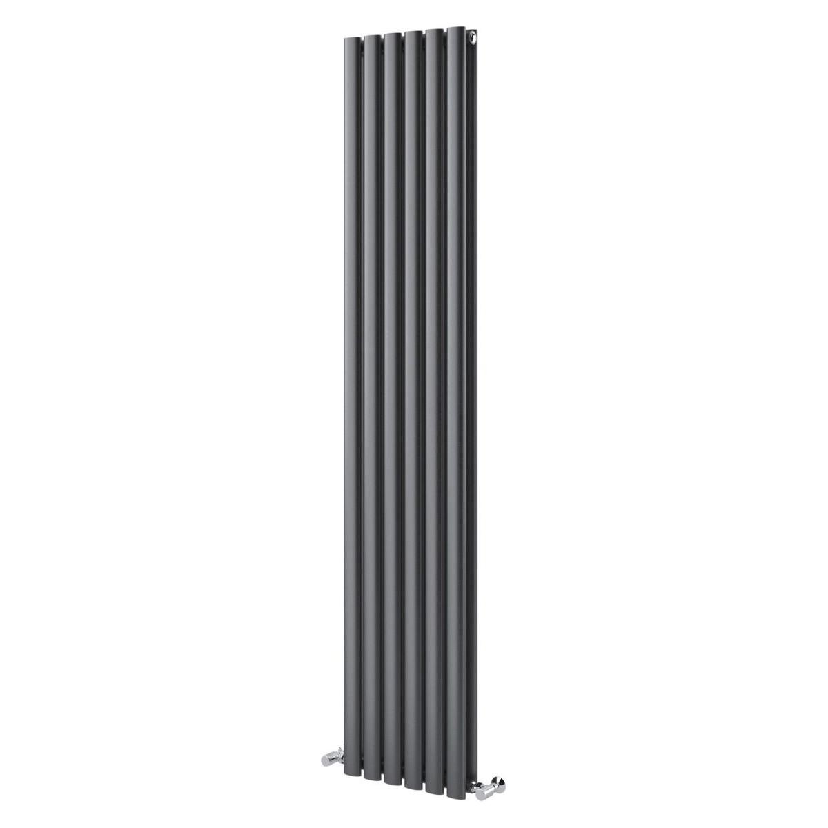 Minnesota Grey Double Vertical Radiator - 1500x472mm