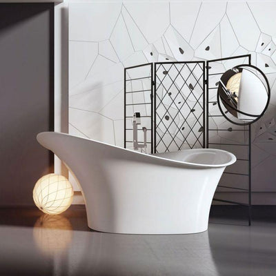 Nogales White Freestanding Acrylic Bath - 1750x825mm