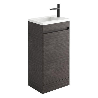 Oscar 545mm Floor Standing Cloakroom Vanity Unit with Resin Basin in Leached Oak