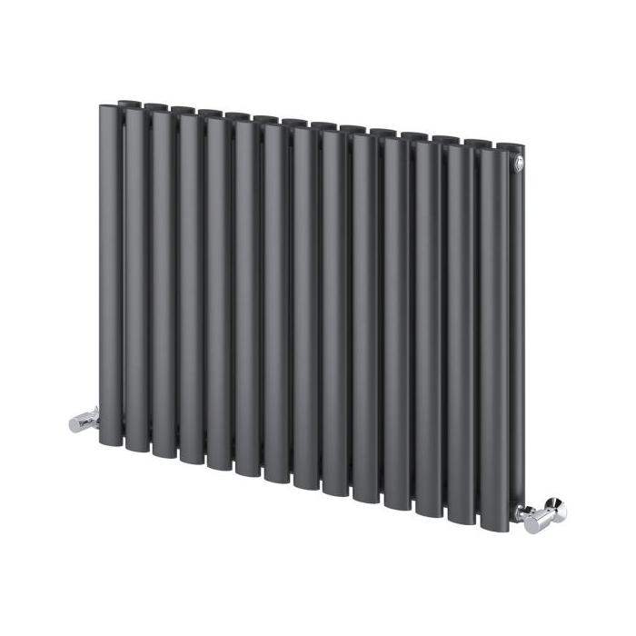 Minnesota Grey Double Horizontal Radiator - 600x820mm