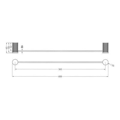 Chelsea Textured Towel Rail - Satin Bronze