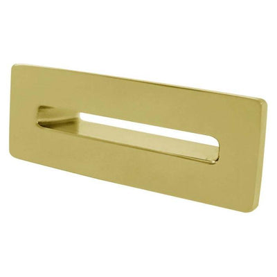 Brushed Gold Rectangle Basin Overflow Cover