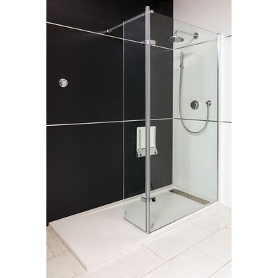 Roman Wetroom Walk in Glass Screens with Hinged Panel - 800 + 350mm