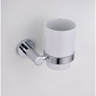 Ohio Ceramic Tumbler and Chrome Holder