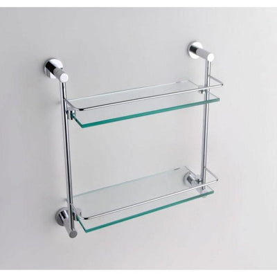 Ohio Chrome Double Glass Shelf