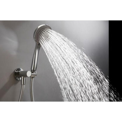 Arkansas Round Handset and Holder With Built In Wall Outlet