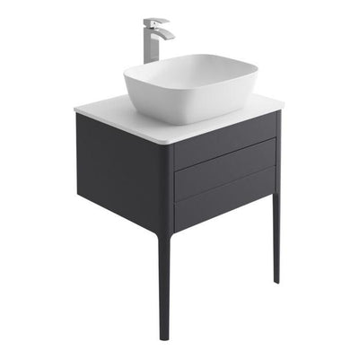 Sarah 650mm Vanity Unit in Slate Grey inc worktop with 1 tap hole
