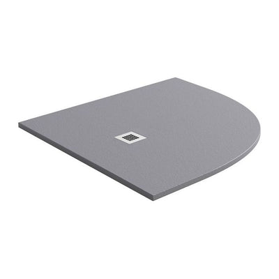 Slate Effect Quadrant Shower Tray Grey- 900 x 900 - Interiors Home Stores