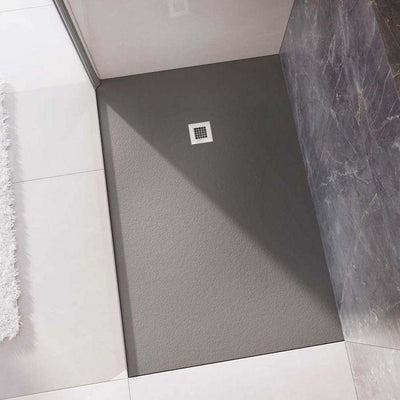 Slate Effect Shower Tray Anthracite - 1500 x 800 - Interiors Home Stores