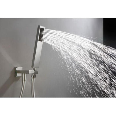 Arkansas Square Handset and Holder With Built In Wall Outlet