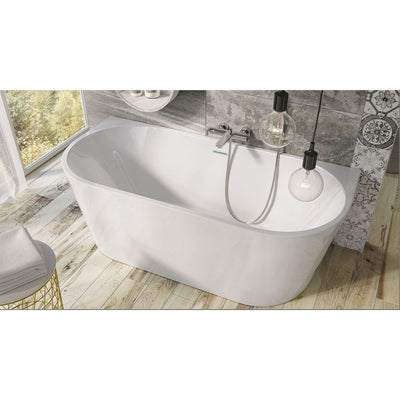 Elm Freestanding Back To Wall Acrylic Bath - 1500x750mm