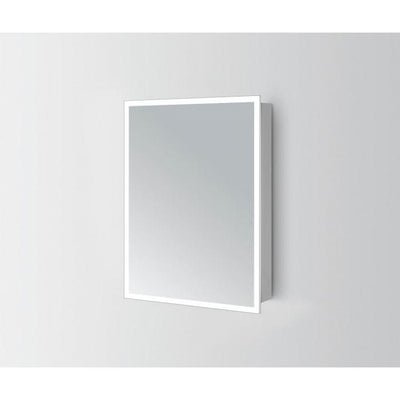 Thea LED Mirrored Bathroom Wall Single Door Cabinet 500mm - Silver