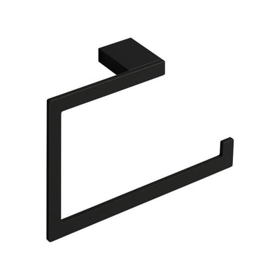 Cube Towel Ring - Matt Black