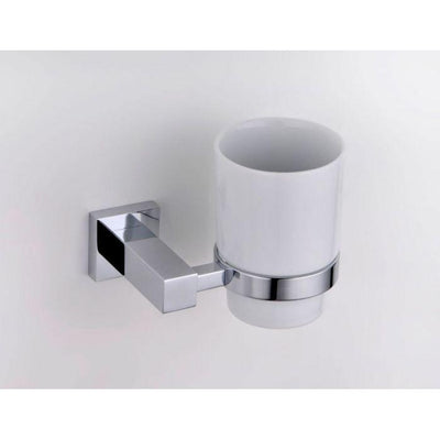 Maryland Ceramic Tumbler and Chrome Holder