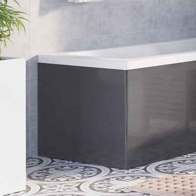 Veto Anthracite Grey L-Shape End Bath Panel – 700mm