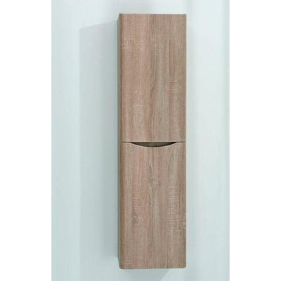 Montana Wall Mounted Tall Storage Unit Light Oak (Left Hand)