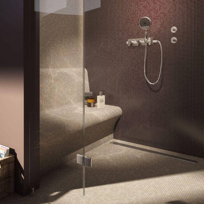 Wetroom Seating Kit - Curved Edge With Back Rest - Interiors Home Stores