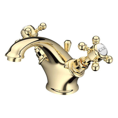 Winston Basin Mixer Tap with Pop up Waste - English Gold