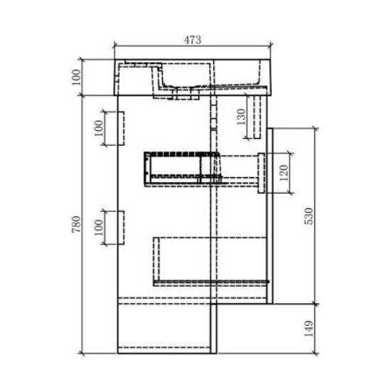 Alhambra 1200mm Vanity & WC Combination Unit in Natural Oak – Right Hand