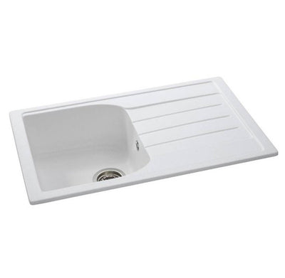 Abode ORIEL 1.0 Bowl Inset Granite Sink White