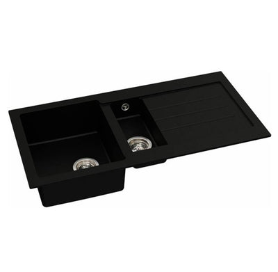 Abode XCITE 1.5 Bowl Inset Granite Sink Black