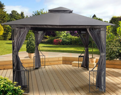 Pagoda Oxford Gazebo 3m Grey