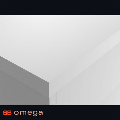 Omega Pure White (Surf) All Sizes Square Edge Worktops