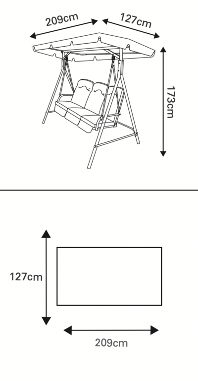 Pagoda Modena 3 Seat Hammock