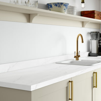 Wilsonart Light Marble 300x600x38mm Square Edge Worktop & Upstand