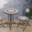Pagoda Ceramic Mosaic Set Green